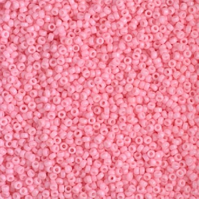 15/0 Duracoat Dyed Miyuki size Seed Bead, Opaque Light Carnation, 4466