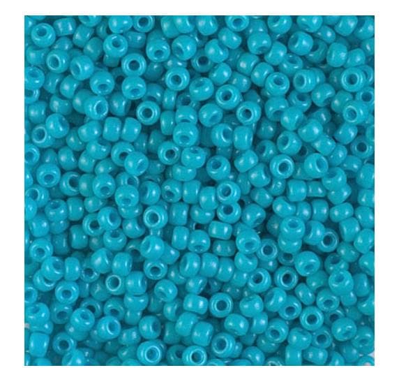 8/0 Duracoat Dyed Miyuki Seed Bead, Opaque Underwater Blue, 4480