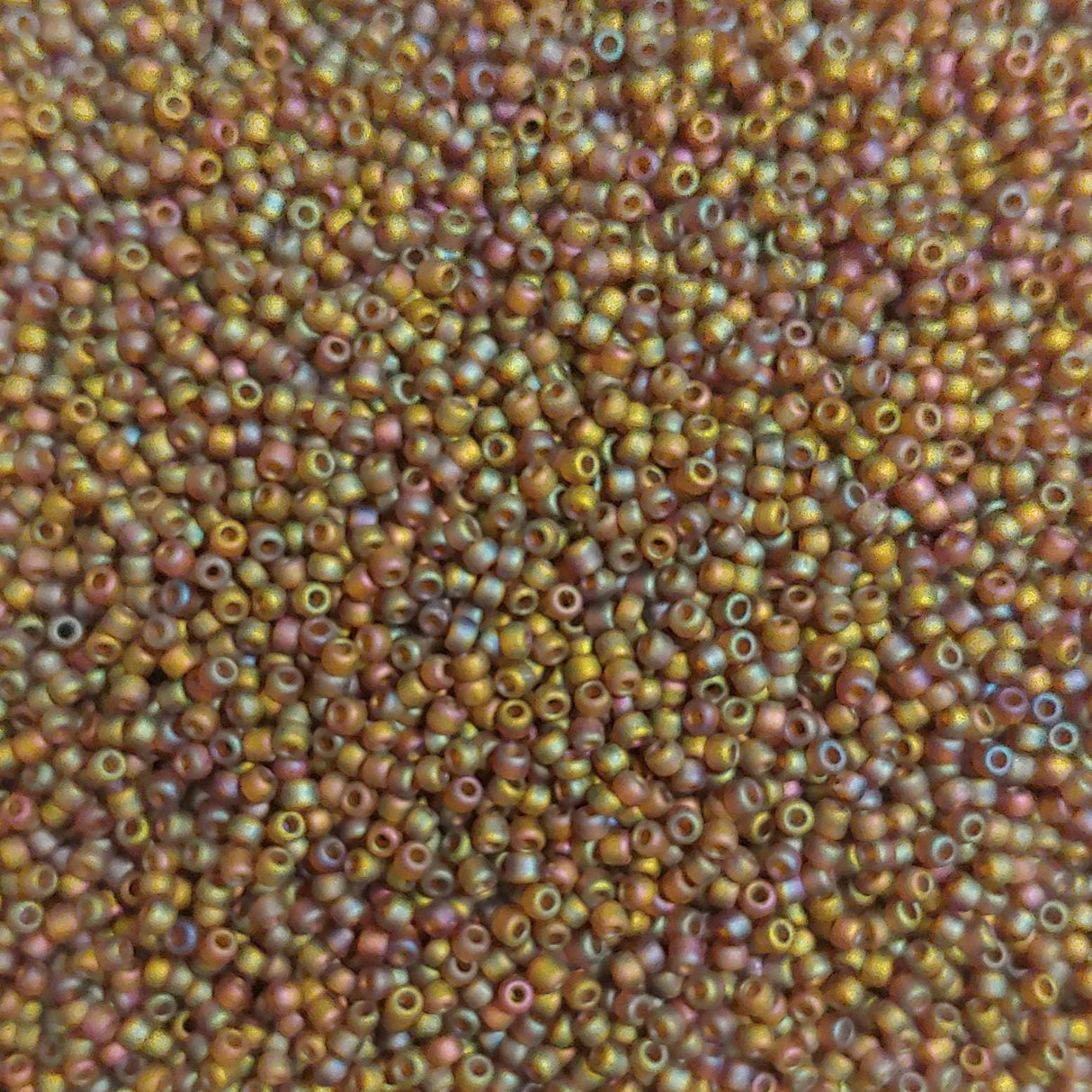 11/0 Matte Transparent Light Topaz AB, Matsuno Seed Bead 11-F257