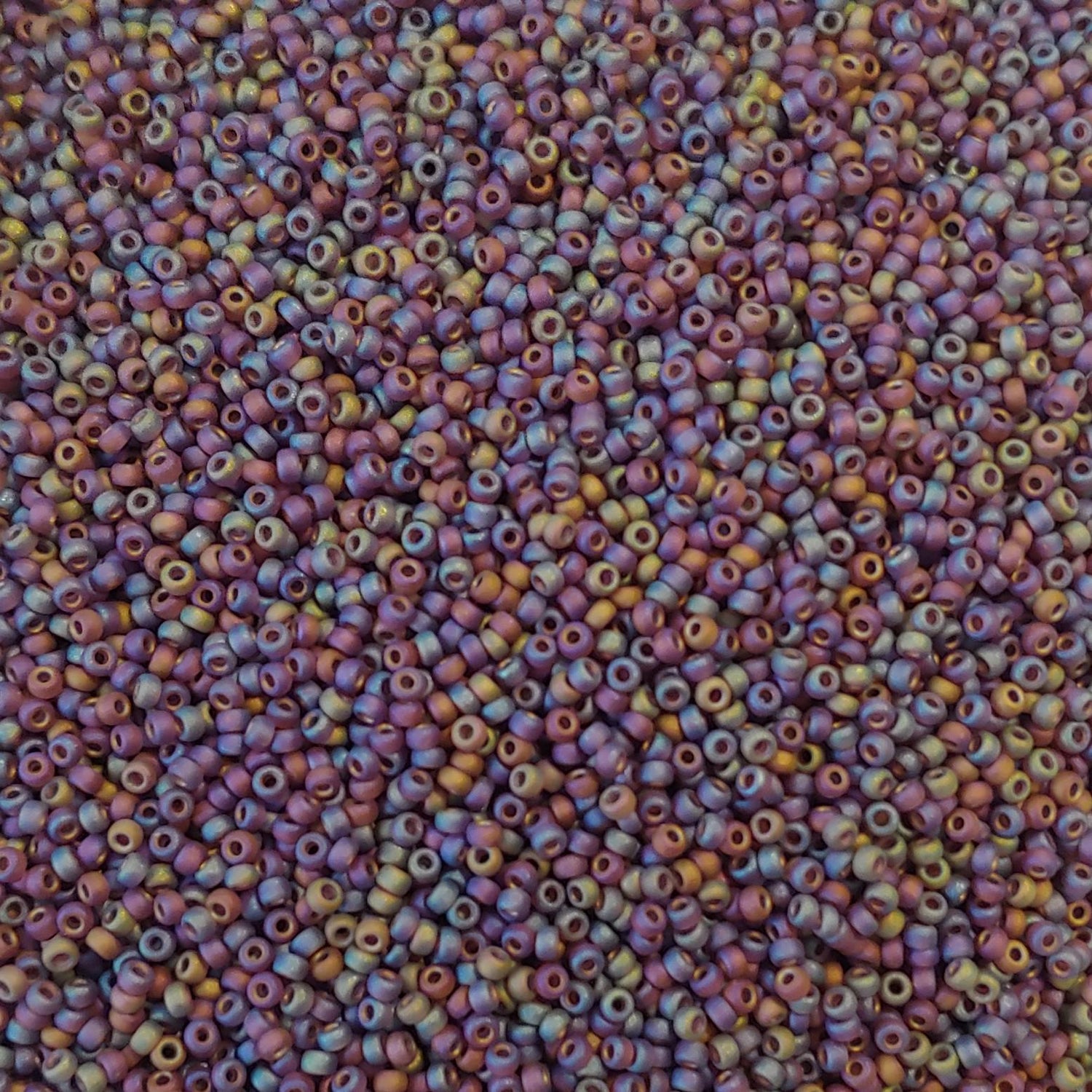 11/0 Matte Dark Smoky Amethyst AB, Miyuki Seed Bead, 11-153FR