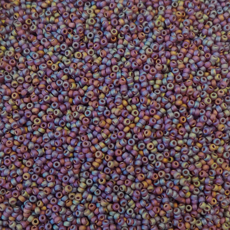 11/0 Matte Dark Smoky Amethyst AB, Miyuki Seed Bead, 11-153FR