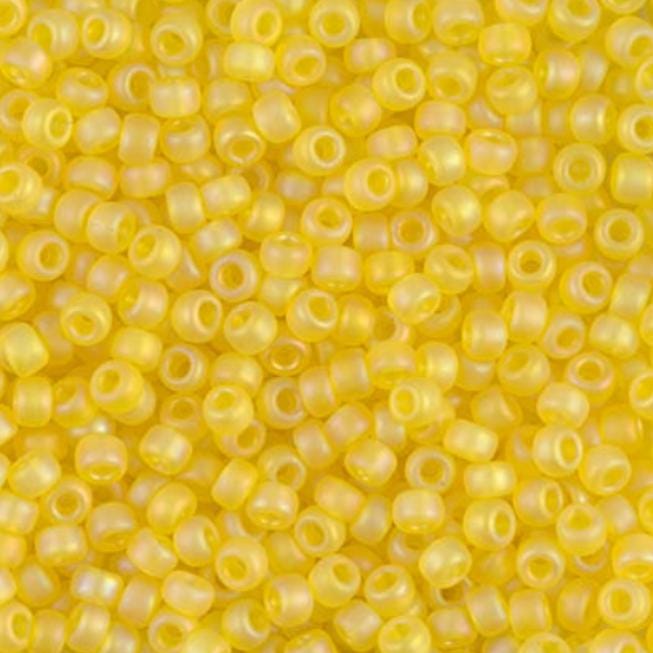 8/0 Matte Transparent Yellow AB, Miyuki Seed Bead 8-136FR