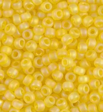 8/0 Matte Transparent Yellow AB, Miyuki Seed Bead 8-136FR