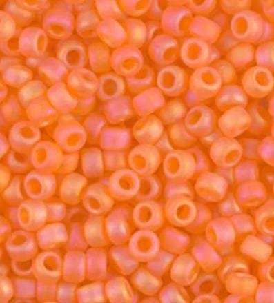 8/0 Matte Transparent Orange AB, Miyuki Seed Bead 8-138FR
