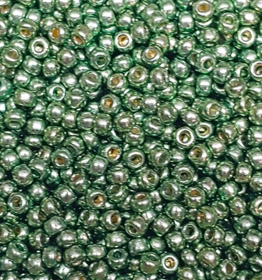 8/0 Duracoat Galvanized Miyuki Seed Bead, Sea Green, 4215