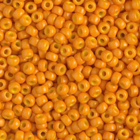 8/0 Duracoat Dyed Miyuki Seed Bead, Opaque Kumquat, 4454