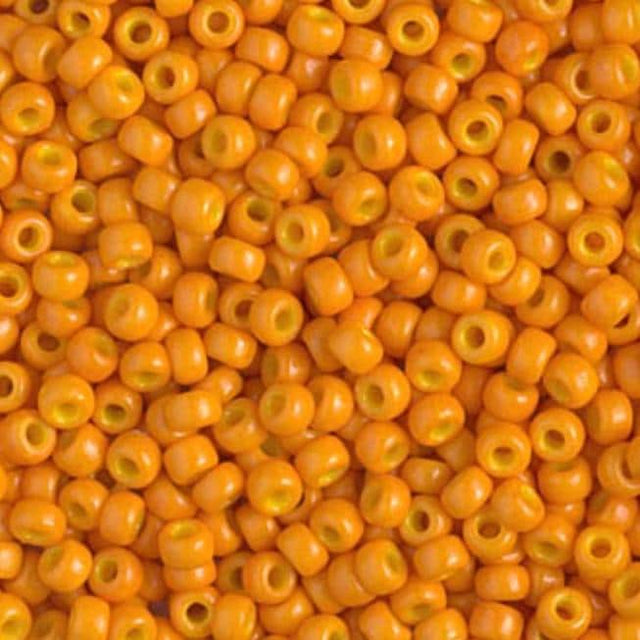 8/0 Duracoat Dyed Miyuki Seed Bead, Opaque Kumquat, 4454