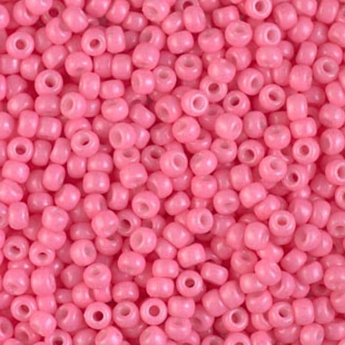 8/0 Duracoat Dyed Miyuki Seed Bead, Opaque Carnation, 4467