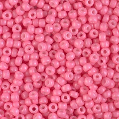 8/0 Duracoat Dyed Miyuki Seed Bead, Opaque Carnation, 4467