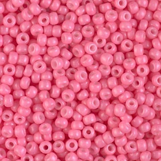 8/0 Duracoat Dyed Miyuki Seed Bead, Opaque Carnation, 4467