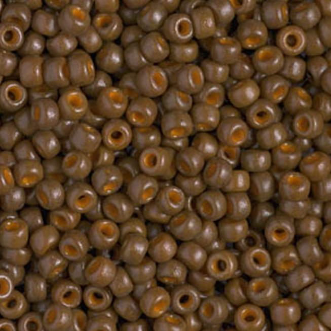 8/0 Duracoat Dyed Miyuki Seed Bead Opaque Cognac, 4492