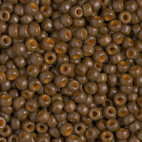 8/0 Duracoat Dyed Miyuki Seed Bead Opaque Cognac, 4492
