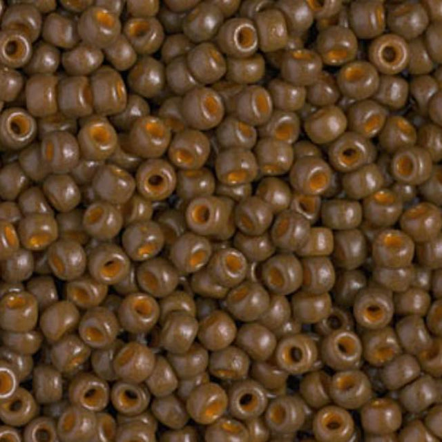 8/0 Duracoat Dyed Miyuki Seed Bead Opaque Cognac, 4492