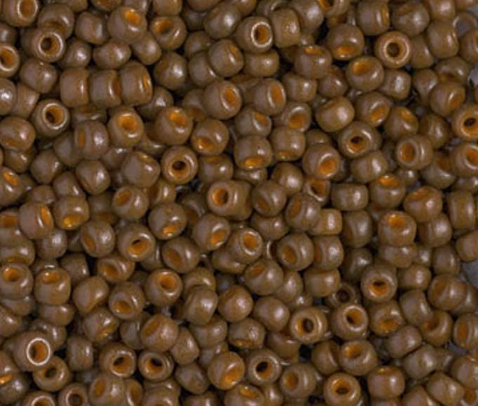 8/0 Duracoat Dyed Miyuki Seed Bead Opaque Cognac, 4492