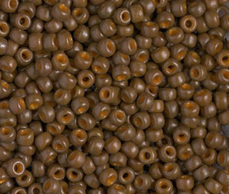 8/0 Duracoat Dyed Miyuki Seed Bead Opaque Cognac, 4492