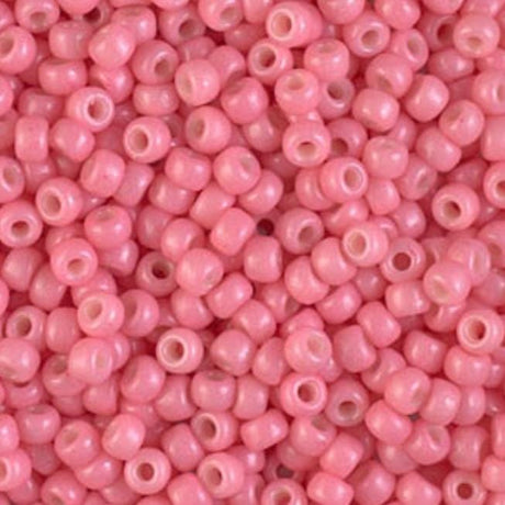 15/0 Duracoat Dyed Miyuki Seed Bead, Opaque Guava, 4465