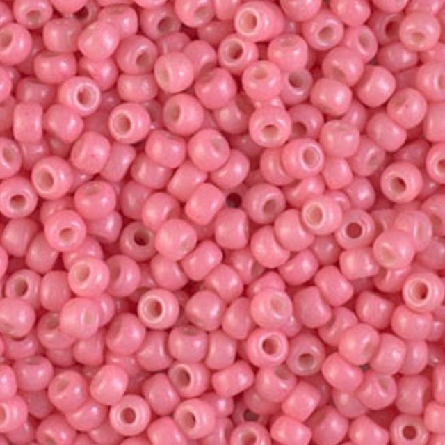 15/0 Duracoat Dyed Miyuki Seed Bead, Opaque Guava, 4465
