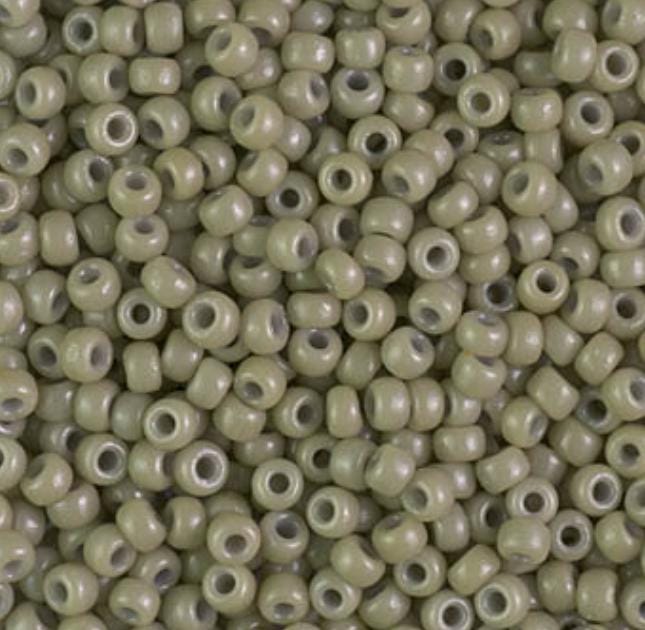 8/0 Duracoat Dyed Miyuki Seed Bead, Opaque Cactus, 4474