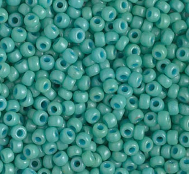 8/0 Duracoat Dyed Miyuki Seed Bead, Opaque Sea Opal, 4475