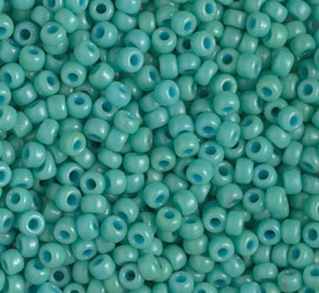 8/0 Duracoat Dyed Miyuki Seed Bead, Opaque Sea Opal, 4475