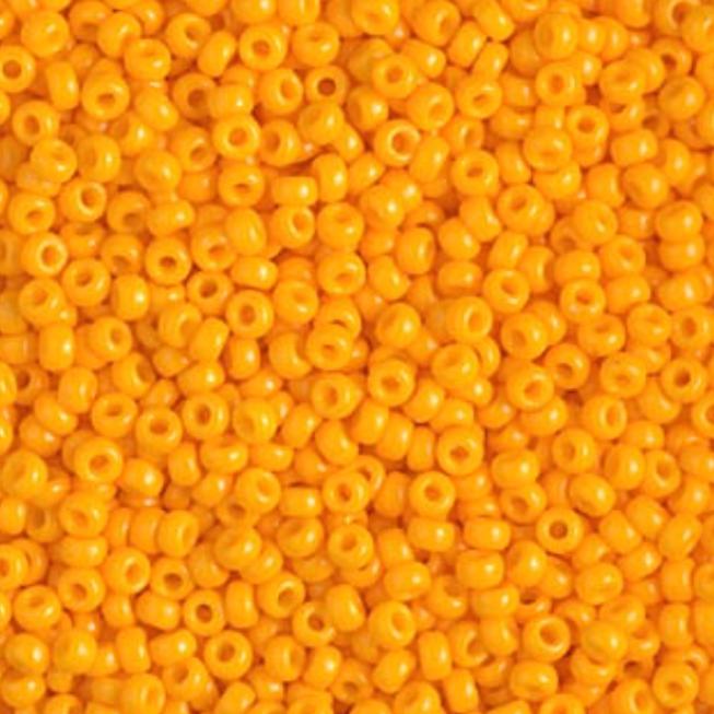 11/0 Duracoat Dyed Miyuki Seed Bead, Opaque Light Squash, 4453