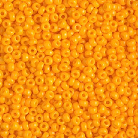 11/0 Duracoat Dyed Miyuki Seed Bead, Opaque Light Squash, 4453