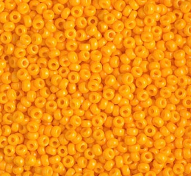 11/0 Duracoat Dyed Miyuki Seed Bead, Opaque Light Squash, 4453