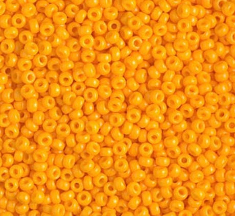 11/0 Duracoat Dyed Miyuki Seed Bead, Opaque Light Squash, 4453