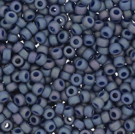 8-4703 Frosted Opaque Glaze Rainbow Nebula Blue, Miyuki Seed Bead 8/0