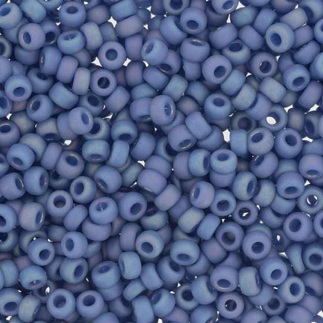 8-4704 Frosted Opaque Glaze Rainbow Soft Blue, Miyuki Seed Bead, 8/0