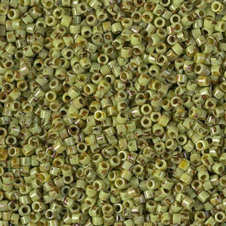 DB2265 11/0 Chartreuse Picasso Miyuki Delica