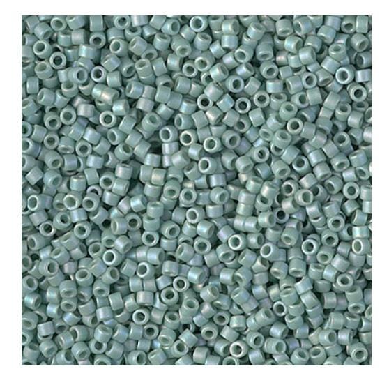 Frosted Opaque Glaze Rainbow Celadon 11/0 Miyuki Delica Bead, DB2313, 5 Grams