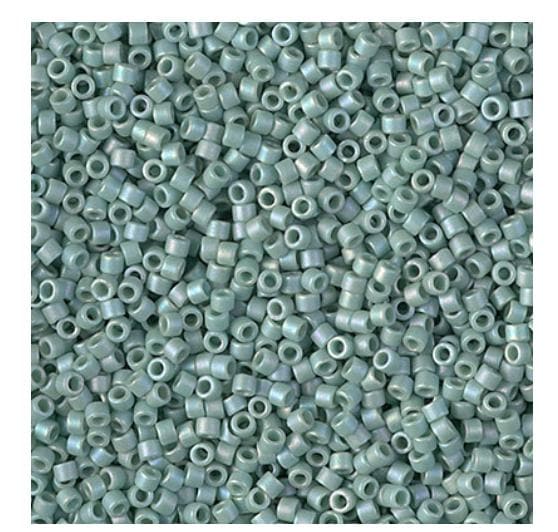 Matte Opaque Glazed Sea Opal AB 11/0 Miyuki Delica Bead, DB2313, 5 Grams