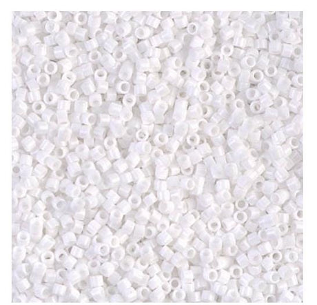 Opaque White 11/0 Miyuki Delica Bead, DB0200, 5 Grams