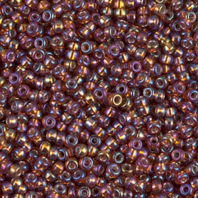 11/0 Silver Lined Dark Topaz AB, Miyuki Seed Bead, 11-1005