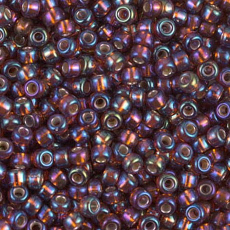 8/0 Silver Lined Dark Topaz AB, Miyuki Seed Bead, 8-1005