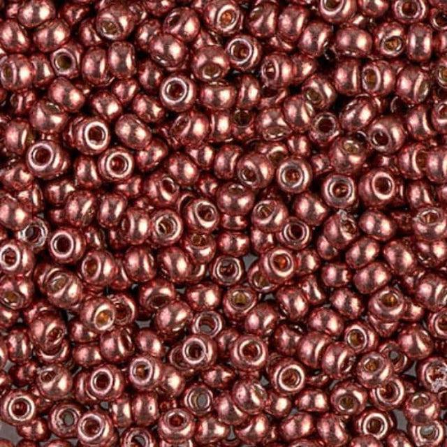 8/0 Duracoat Galvanized Miyuki Glass Seed Bead, Dark Berry, 4212