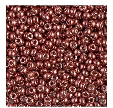 8/0 Duracoat Galvanized Miyuki Glass Seed Bead, Dark Berry, 4212