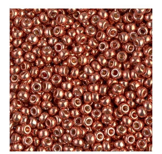 8/0 Duracoat Galvanized Miyuki Glass Seed Bead, Pink Blush, 4207