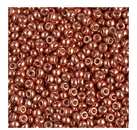 8/0 Duracoat Galvanized Miyuki Glass Seed Bead, Pink Blush, 4207