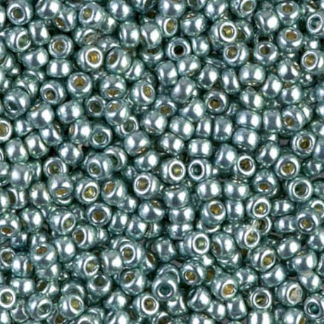 8/0 Duracoat Galvanized Miyuki Glass Seed Bead, Sea Foam, 4216