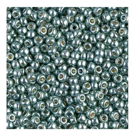 8/0 Duracoat Galvanized Miyuki Glass Seed Bead, Sea Foam, 4216