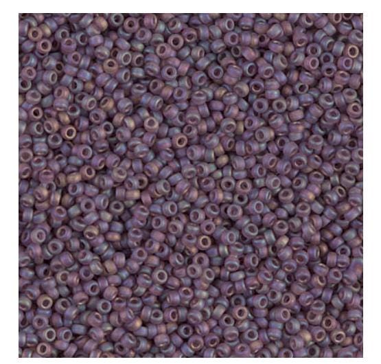 15/0 Matte Dark Smoky Amethyst AB, Miyuki Seed Bead, 15-153FR