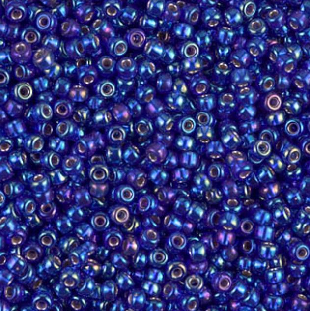 11-1020 Silverlined Cobalt AB, Miyuki Seed Bead 11/0