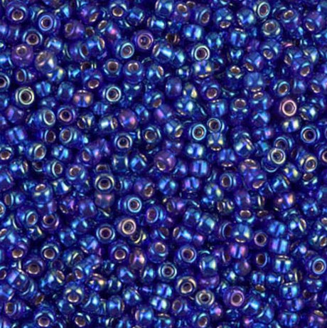 11-1020 Silverlined Cobalt AB, Miyuki Seed Bead 11/0