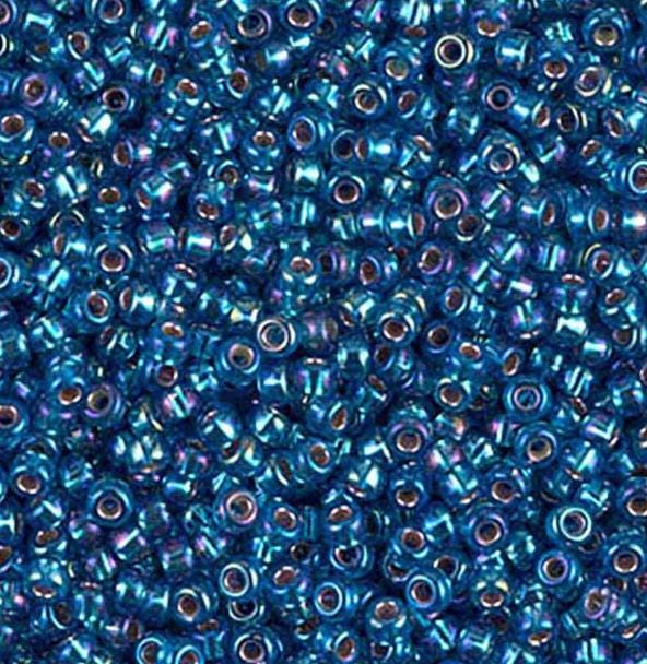 11-1025 Silverlined Capri Blue AB, Miyuki Seed Bead 11/0