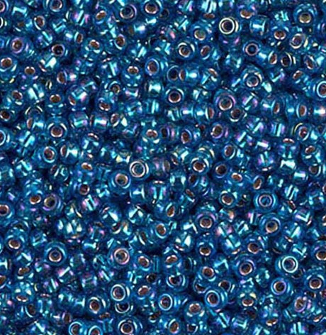 11-1025 Silverlined Capri Blue AB, Miyuki Seed Bead 11/0