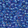 Silverlined Sapphire AB Miyuki round seed bead in color 1019 size 8.