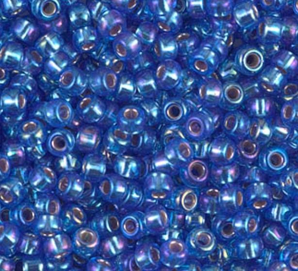 11-1019 Silverlined Sapphire AB, Miyuki Seed Bead 11/0