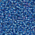 Silverlined Sapphire AB Miyuki round seed bead in color 1019 size 11.